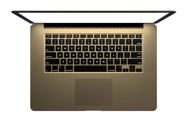 Laptop met bovenaanzicht. — Stockfoto