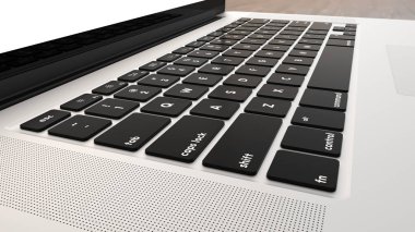 Tablo, odakta bütün boş ekran ile dizüstü bilgisayar. 