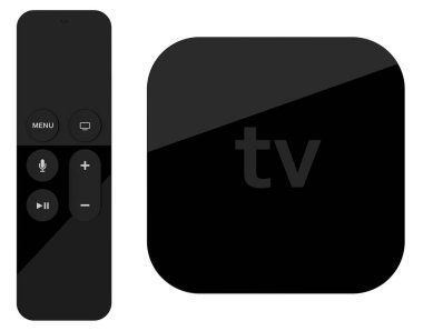 TV player bulunmayan aygıt Uzaktan kablosuz pilot ile. Yüksek Detaylı.
