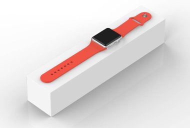 Akıllı izle gümüş alüminyum gövde.