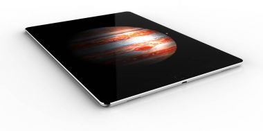  Apple ipad Pro 2015. Masanın üzerinde yatan, Jüpiter ile ekran.