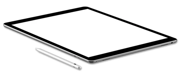 Tablet bilgisayarı beyaz arkaplanda izole edildi. — Stok fotoğraf