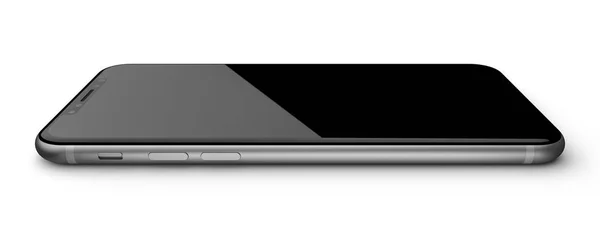 Smartphones negros con pantalla en blanco, aislados sobre fondo blanco . —  Fotos de Stock