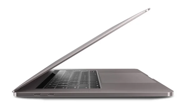 Laptop met een gesloten scherm cover-geïsoleerd op wit - hoog gedetailleerde, — Stockfoto