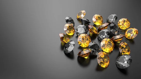 Citrom és fekete alapon fekete gyémántok. — Stock Fotó