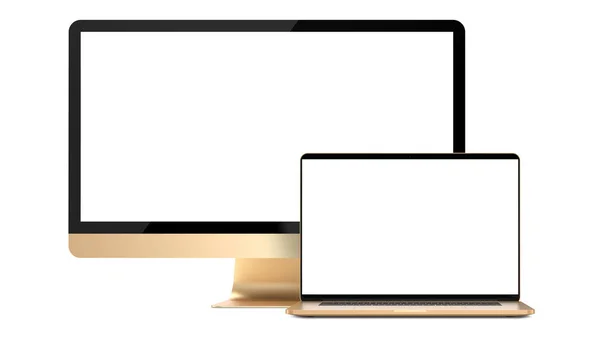 Laptop Kijelzõ Elszigetelt Fehér Background — Stock Fotó