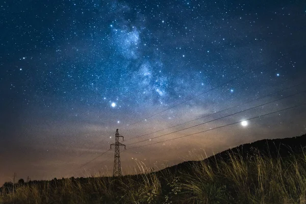Зірки Галактики Видом Нічного Неба — стокове фото