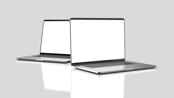 Set Laptops Templates Dark Background Template Mockup Design — Stock Photo, Image