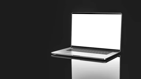 Laptop Templates Black Background Template Mockup Design — Stock Photo, Image