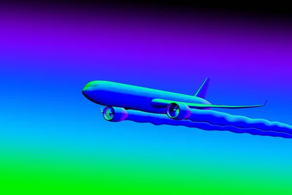 Uçak Simülasyonu Şablon Model Tasarım — Stok fotoğraf