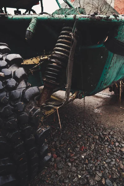 Zelfgemaakte Buggy Machine Vast Het Moeras Offroad Reis Naar Bergen — Stockfoto