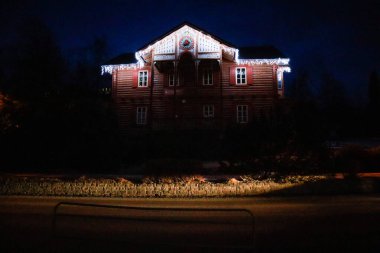 Dağlarda mimarlık yapıyorum. Stary Smokovec 'teki eski evler. Yüce Tatras. Slovakya.