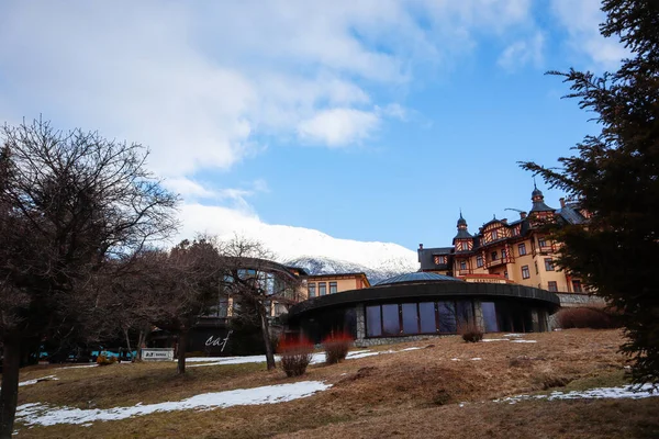 Arquitectura Las Montañas Casas Antiguas Stary Smokovec Alto Tatras Países —  Fotos de Stock