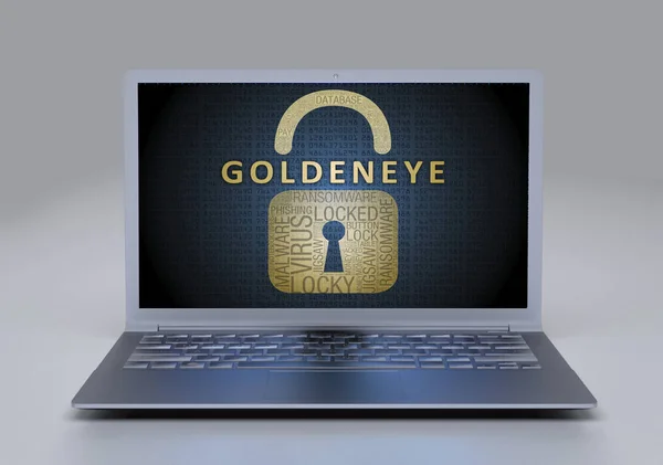 Goldeneye Ransomware computervirus — Stockfoto