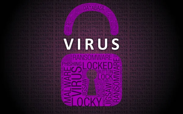 Computer Virus at a screen — Stock Photo, Image