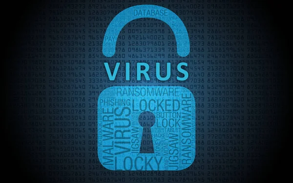 Computer Virus at a screen — Stock Photo, Image