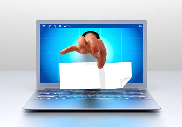 Virus informático en una pantalla —  Fotos de Stock