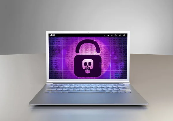 Virus ransomware en una pantalla —  Fotos de Stock