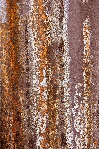 Vértes rozsdás, horganyzott vaslemez — Stock Fotó