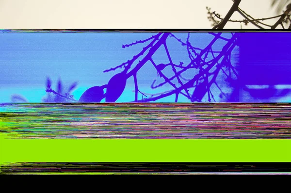 Glitch Art, Sfondo schermo glitch colorato — Foto Stock