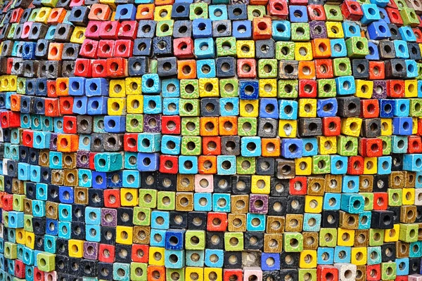 Cubo de cerámica colorido, Ratchaburi, Tailandia — Foto de Stock