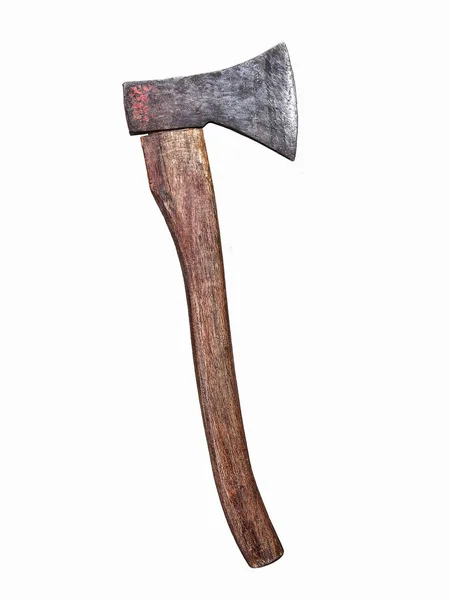 Old axe isolated on white background — Stock Photo, Image
