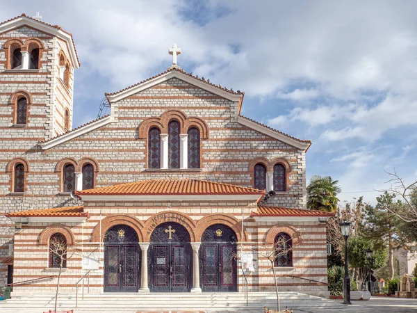 Bu Selanik 'teki Aziz Eleftherios Kilisesi' nin manzarası..