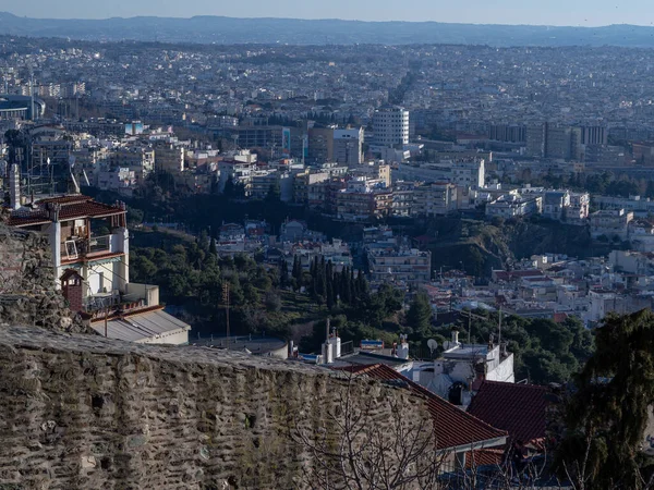 Una Vista Del Panorama Ciudad Salónica — Foto de Stock