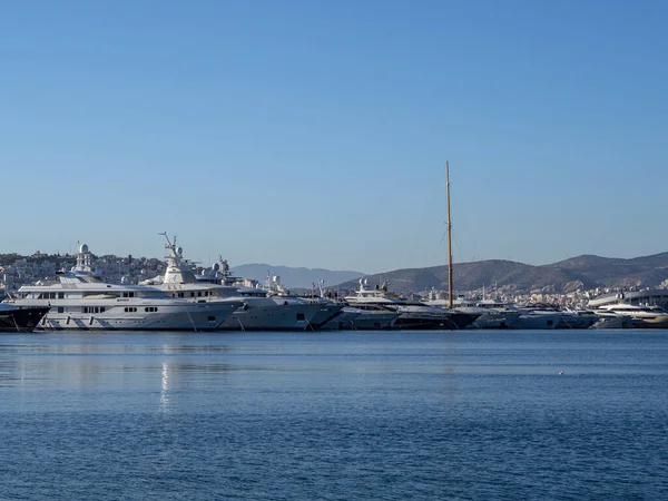 Yachtparken Der Bucht Von Athen — Stockfoto