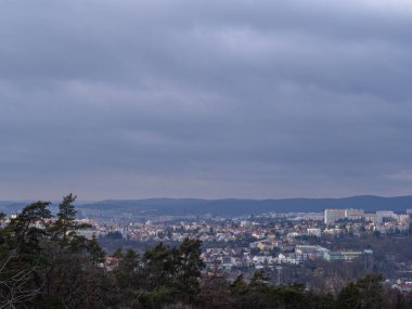 Brno şehrinin manzarası.