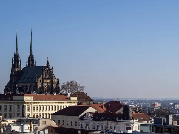 Belle Vue Sur Cathédrale Pierre Paul Brno — Photo