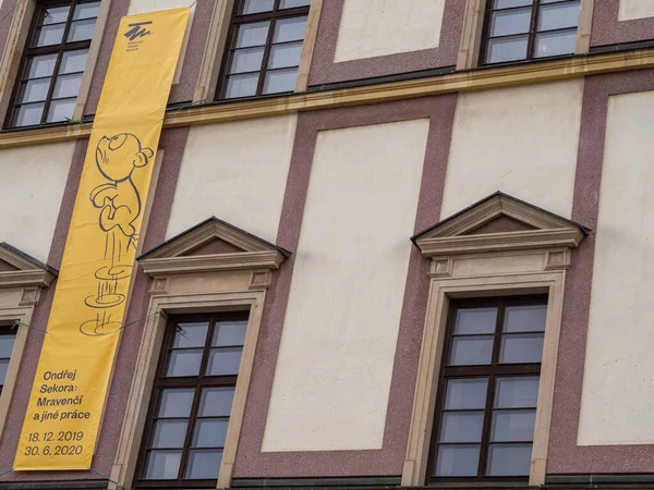 Brno 'nun merkezinde güzel bir bina manzarası.