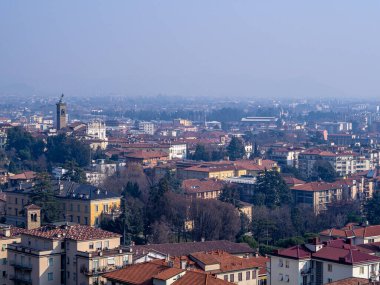 Bergamo şehrinin güzel manzarası..