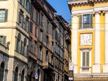 Tarihi Bergamo şehrinin manzarası.
