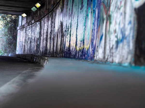 Bergamo şehrindeki bir altgeçidin graffiti görüntüsü.