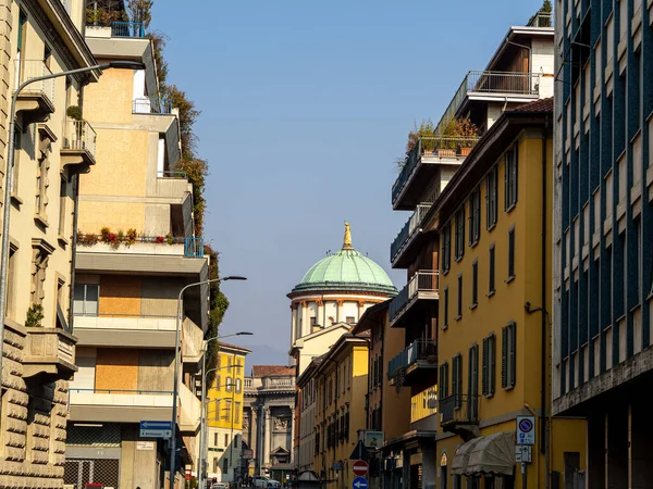 Pohled Úžasně Krásné Domy Městě Bergamo — Stock fotografie