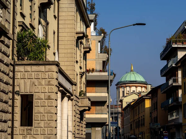 Vista Casas Incrivelmente Bonitas Cidade Bergamo — Fotografia de Stock
