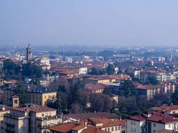 Vista Belo Panorama Cidade Bérgamo — Fotografia de Stock