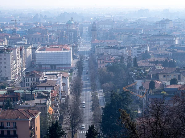 Vista Belo Panorama Cidade Bérgamo — Fotografia de Stock