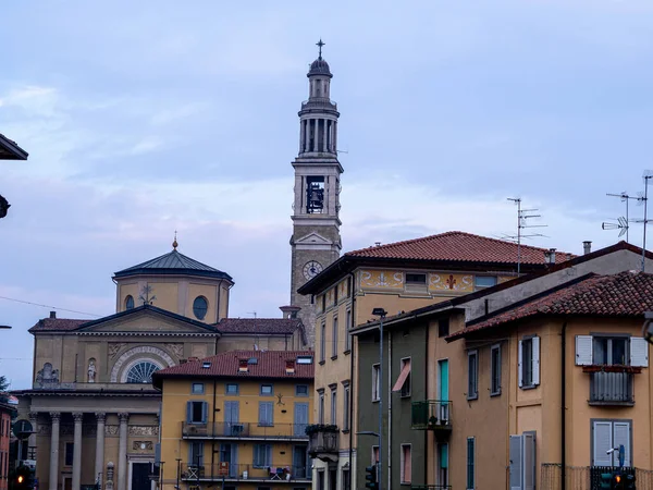 Vista Casas Incrivelmente Bonitas Cidade Bergamo — Fotografia de Stock