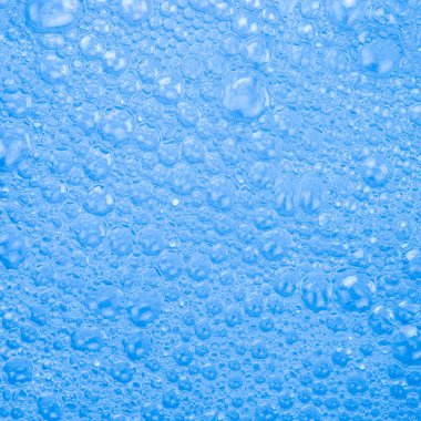 sabun köpüğü ile taze mavi arka plan