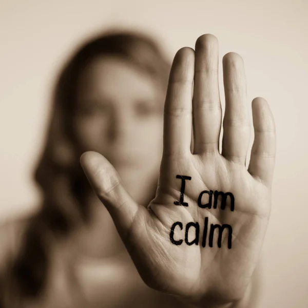 Sing I am calm — Stock Photo, Image