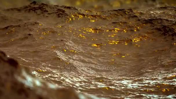 Gros plan de la surface de l'eau de l'océan, bouclable — Video