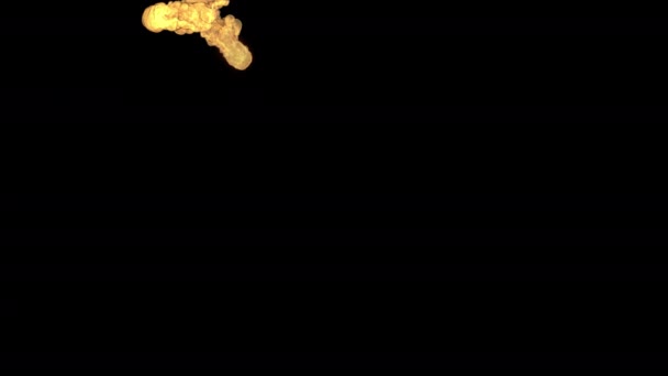 Метеоритный или астероидный след курит с двумя различными деталями, с альфа-маской — стоковое видео