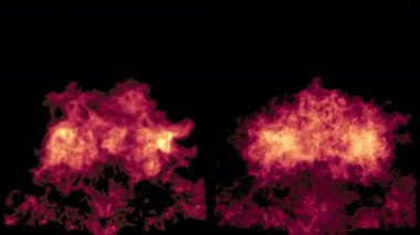 Pembe ateş fişekleri ve alfa maskesi ile kayboluyor