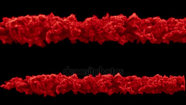 Meteoro vermelho ou trilha de asteróides fuma, com máscara alfa — Vídeo de Stock