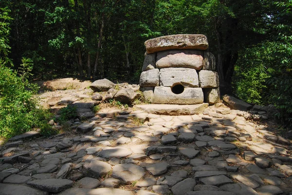 Bir dağ orman antik taş dolmen