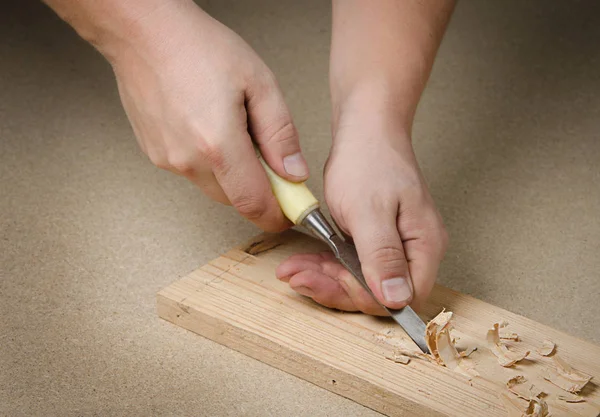 Work chisel on wood