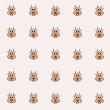 pembe bir arka plan ile cutie inek. arka plan döşeme. vektör. resimde. grafik tasarım.   