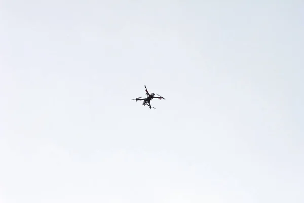 Drone on the gray tone sky. — Stock Photo, Image